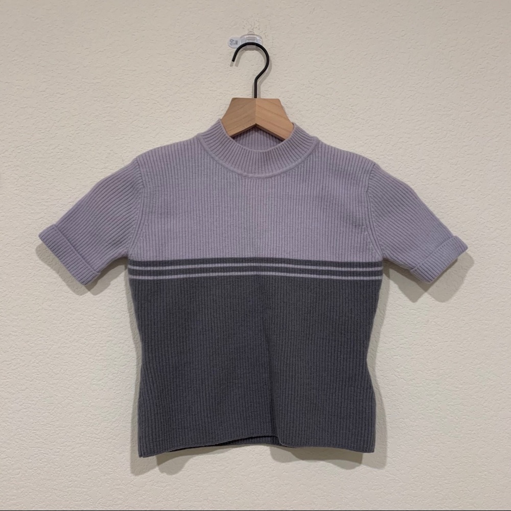 Vintage Mock Neck Crop Top